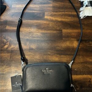 Black Leather Crossbody Bag-NWT Kate Spade
